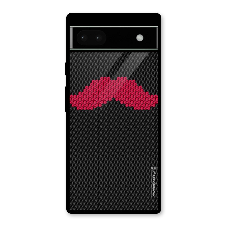 Pink Moustache Glass Back Case for Google Pixel 6a