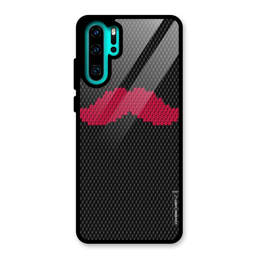 Pink Moustache Glass Back Case for Huawei P30 Pro