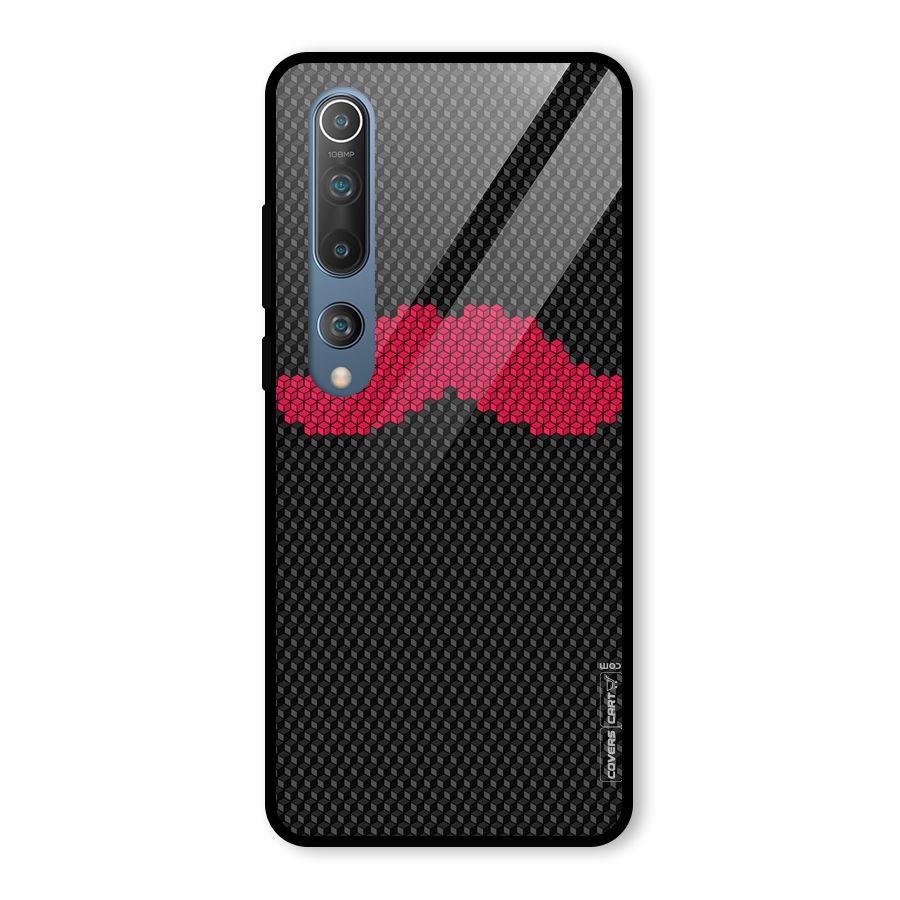 Pink Moustache Glass Back Case for Mi 10