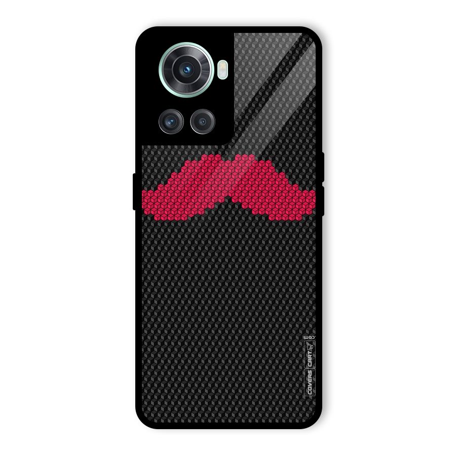 Pink Moustache Glass Back Case for OnePlus 10R