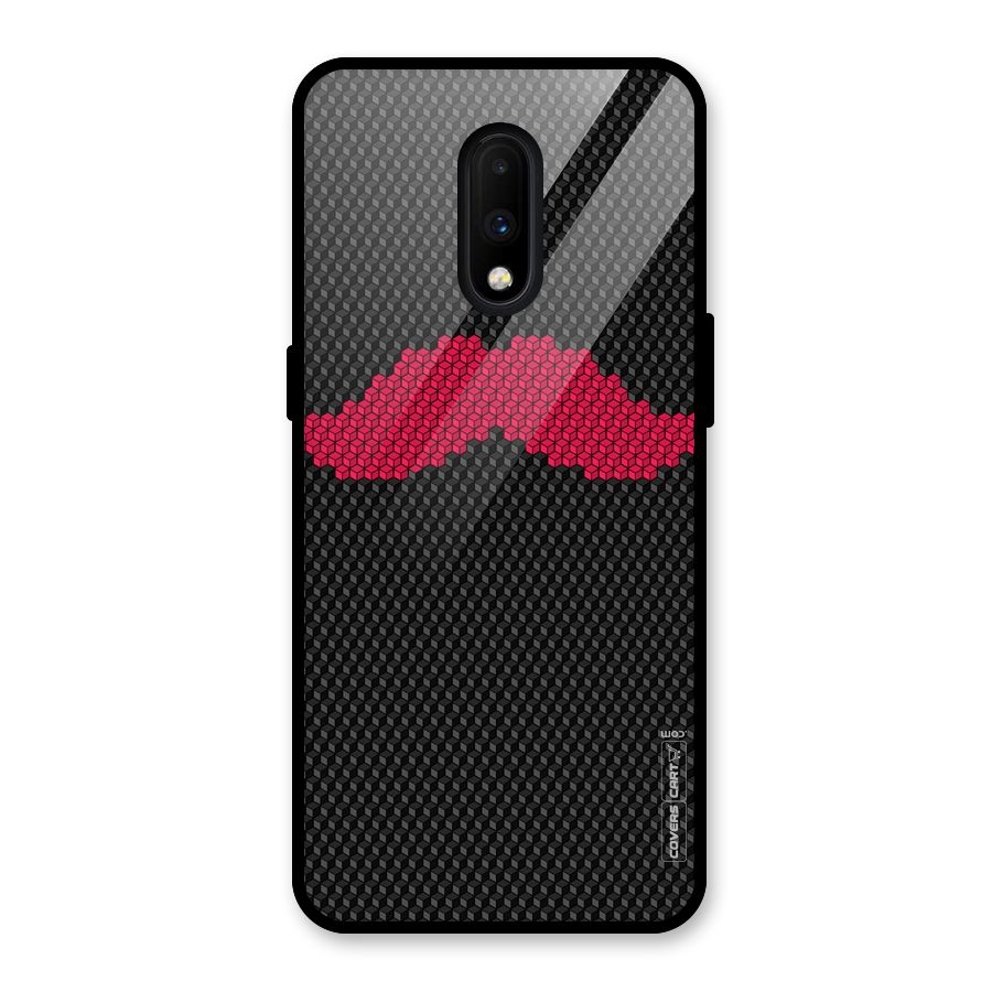 Pink Moustache Glass Back Case for OnePlus 7