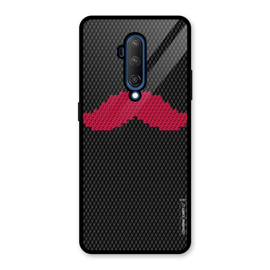 Pink Moustache Glass Back Case for OnePlus 7T Pro