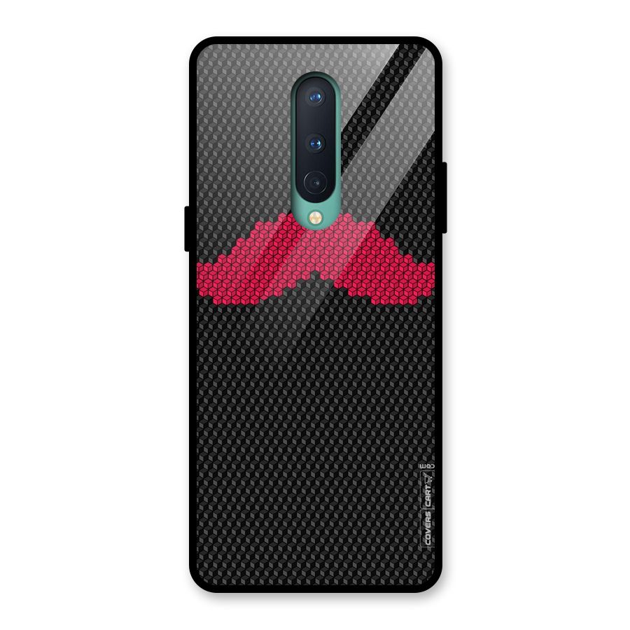 Pink Moustache Glass Back Case for OnePlus 8