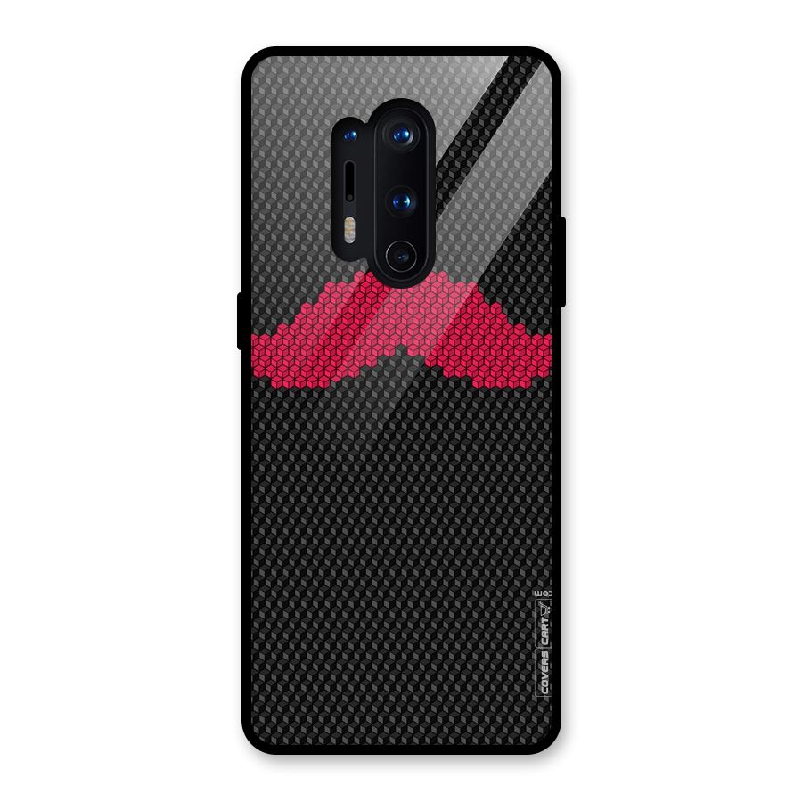 Pink Moustache Glass Back Case for OnePlus 8 Pro