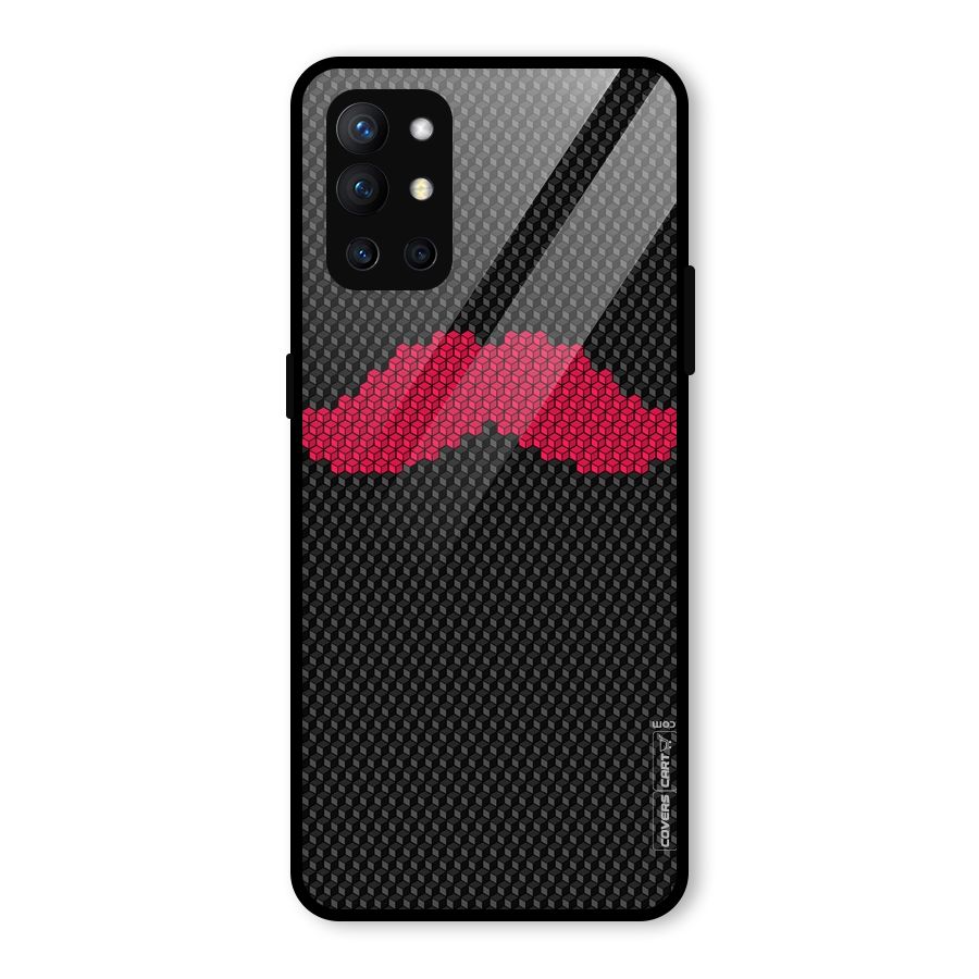 Pink Moustache Glass Back Case for OnePlus 9R