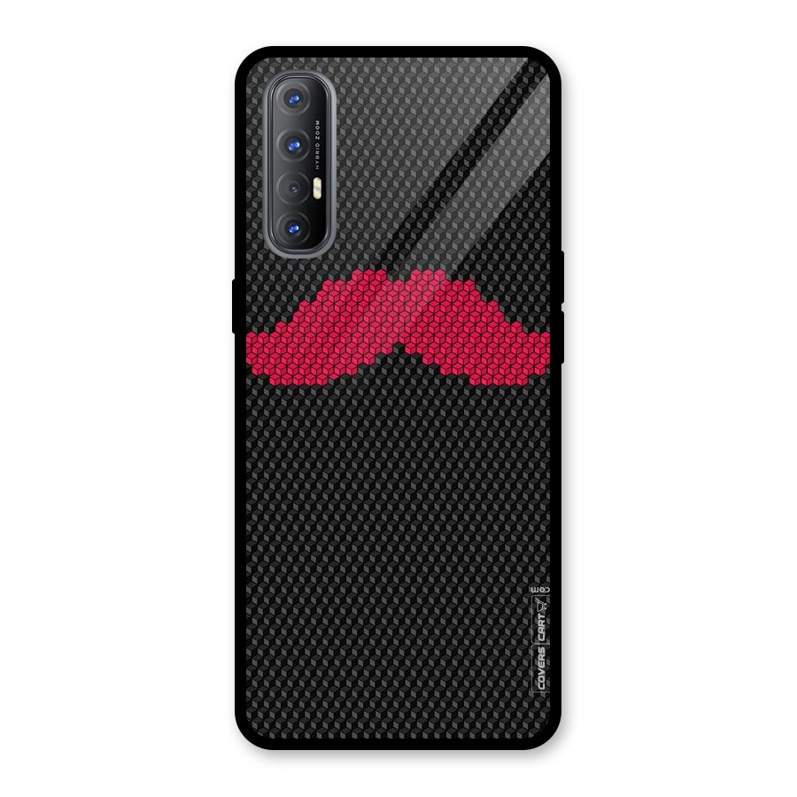 Pink Moustache Glass Back Case for Oppo Reno3 Pro