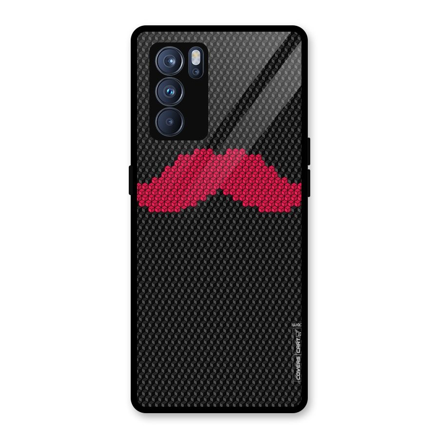 Pink Moustache Glass Back Case for Oppo Reno6 Pro 5G