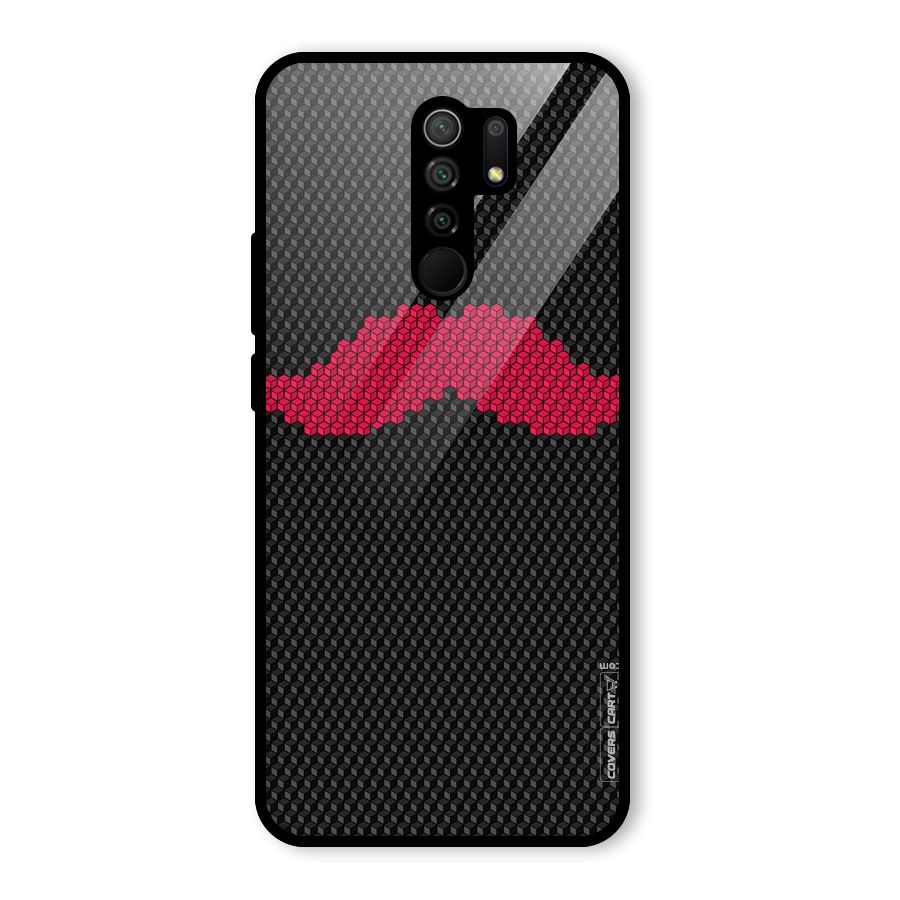 Pink Moustache Glass Back Case for Poco M2
