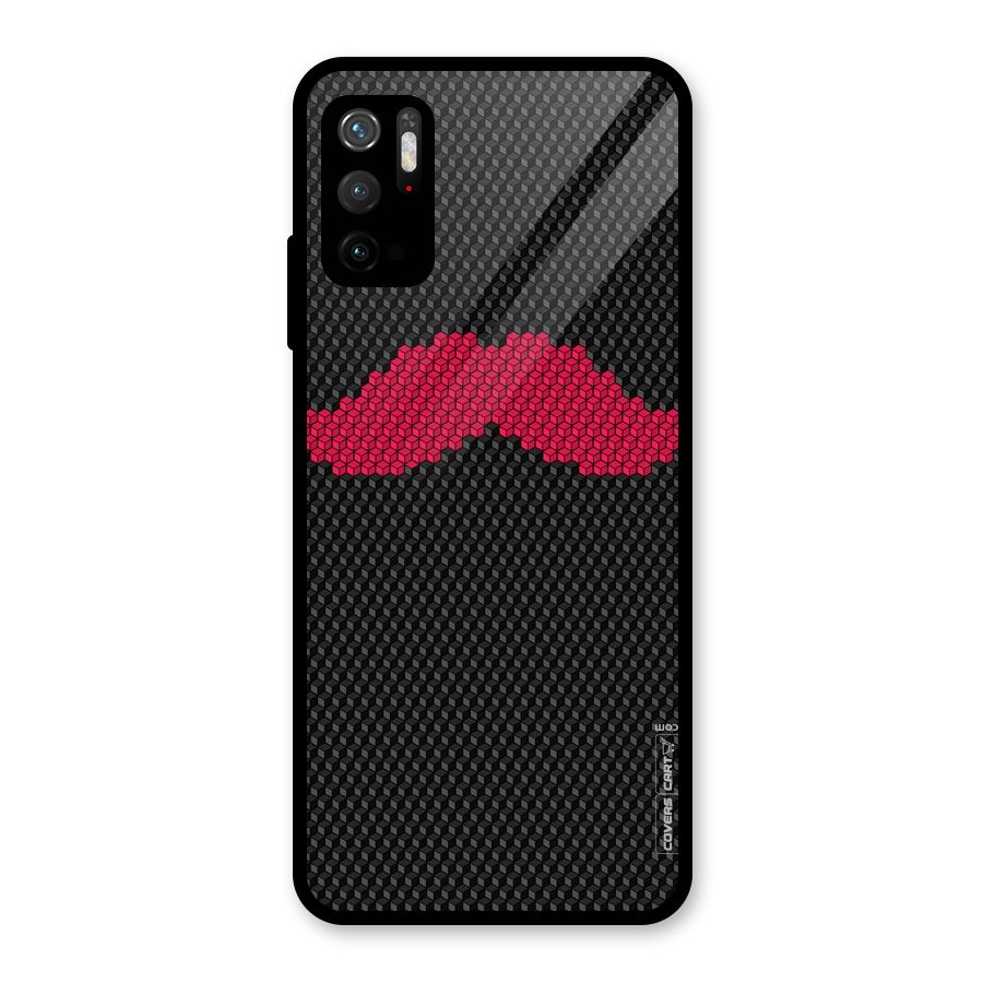 Pink Moustache Glass Back Case for Poco M3 Pro 5G