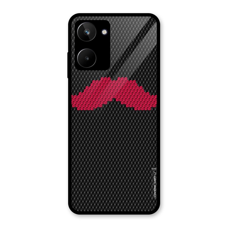 Pink Moustache Glass Back Case for Realme 10