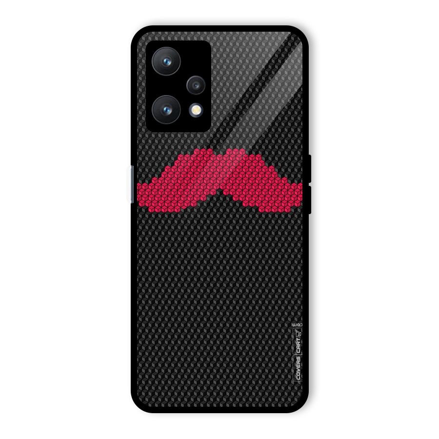 Pink Moustache Glass Back Case for Realme 9 Pro 5G