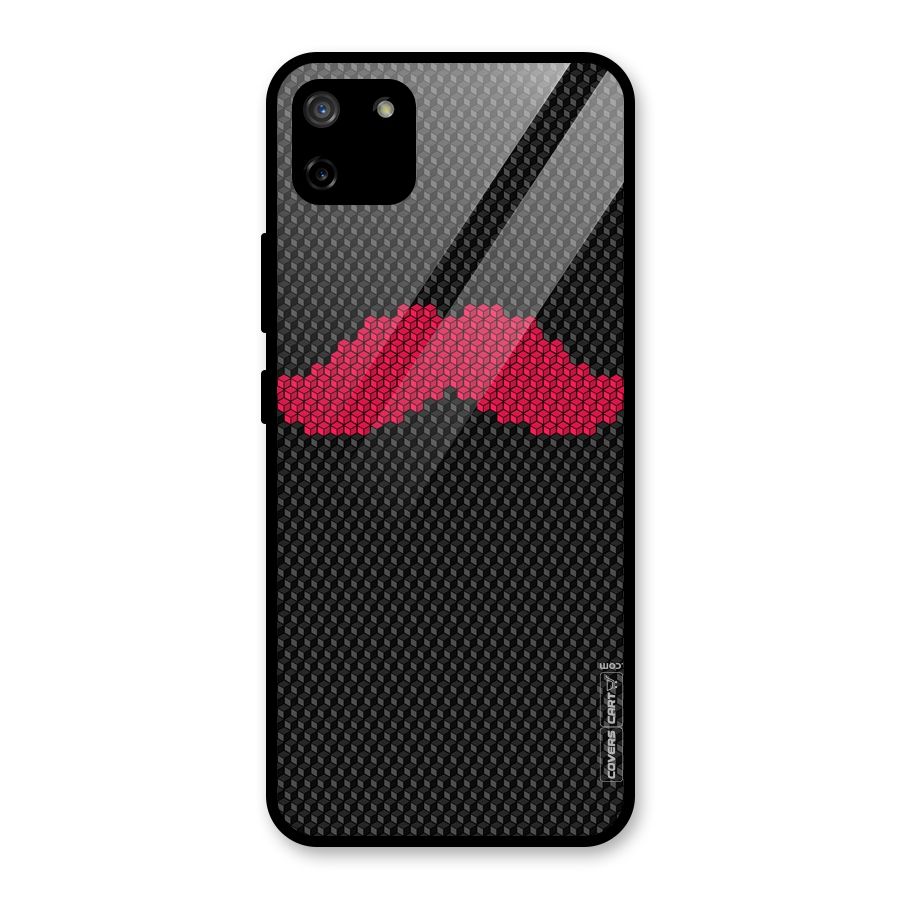 Pink Moustache Glass Back Case for Realme C11