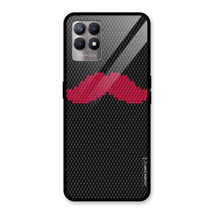 Pink Moustache Glass Back Case for Realme Narzo 50
