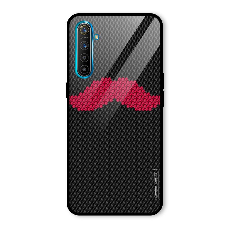 Pink Moustache Glass Back Case for Realme X2