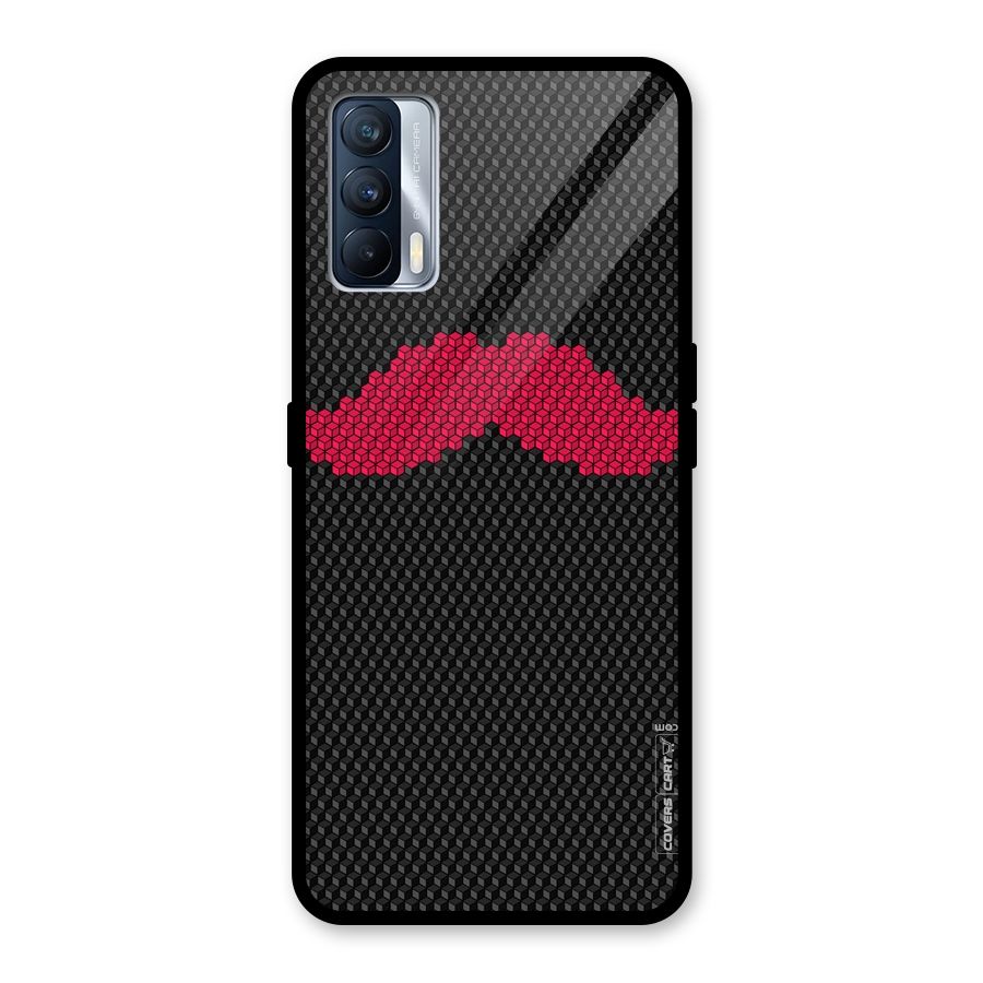 Pink Moustache Glass Back Case for Realme X7