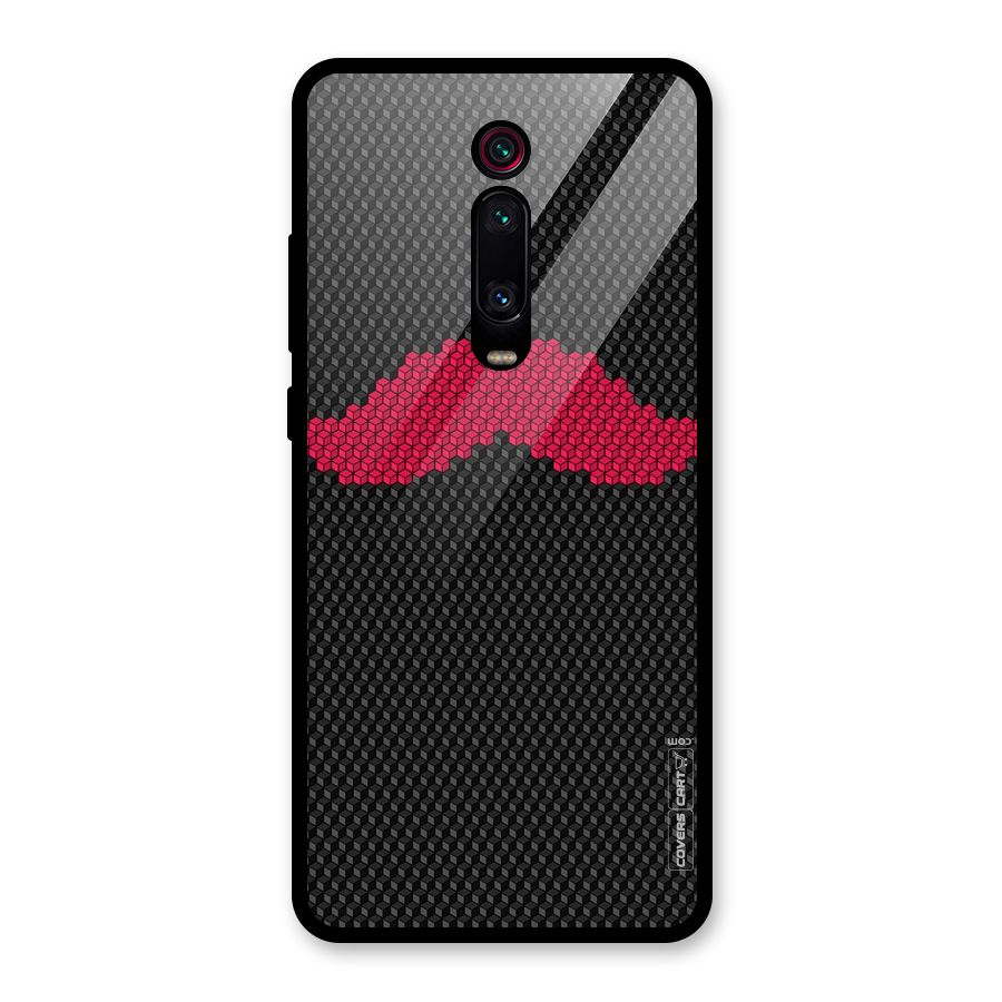 Pink Moustache Glass Back Case for Redmi K20 Pro