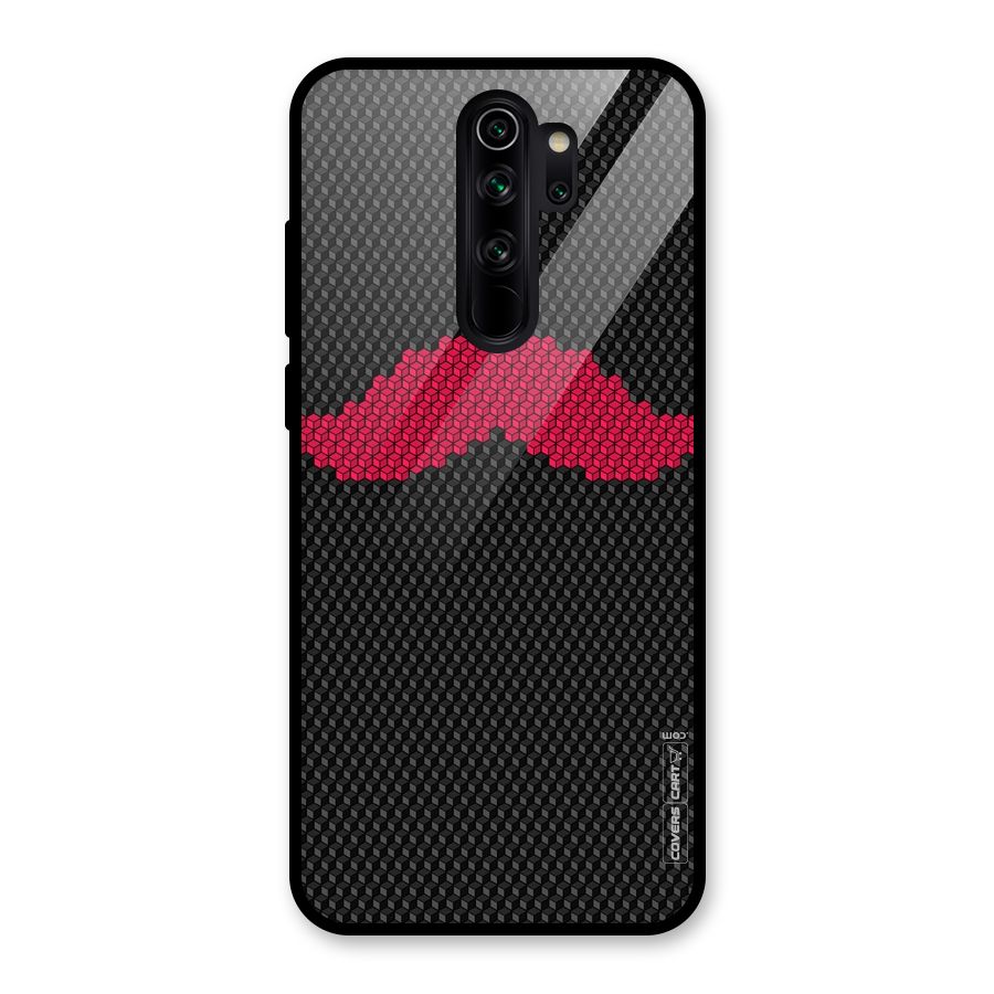 Pink Moustache Glass Back Case for Redmi Note 8 Pro