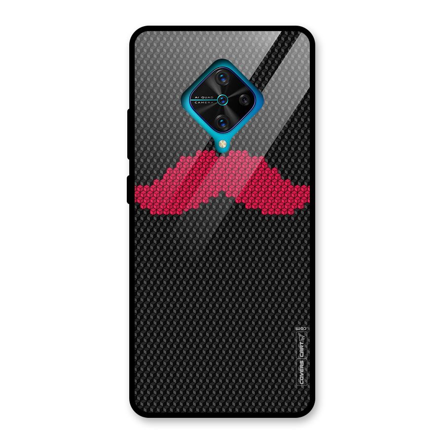 Pink Moustache Glass Back Case for Vivo S1 Pro