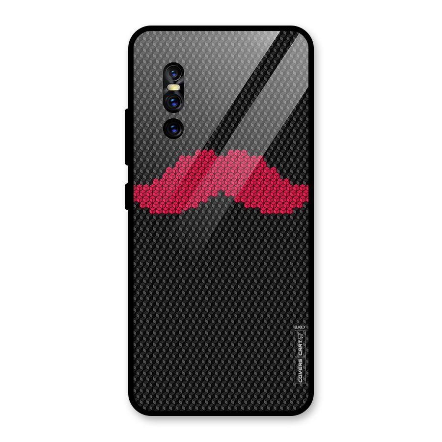 Pink Moustache Glass Back Case for Vivo V15 Pro