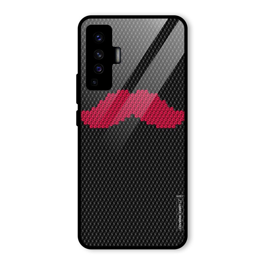 Pink Moustache Glass Back Case for Vivo X50