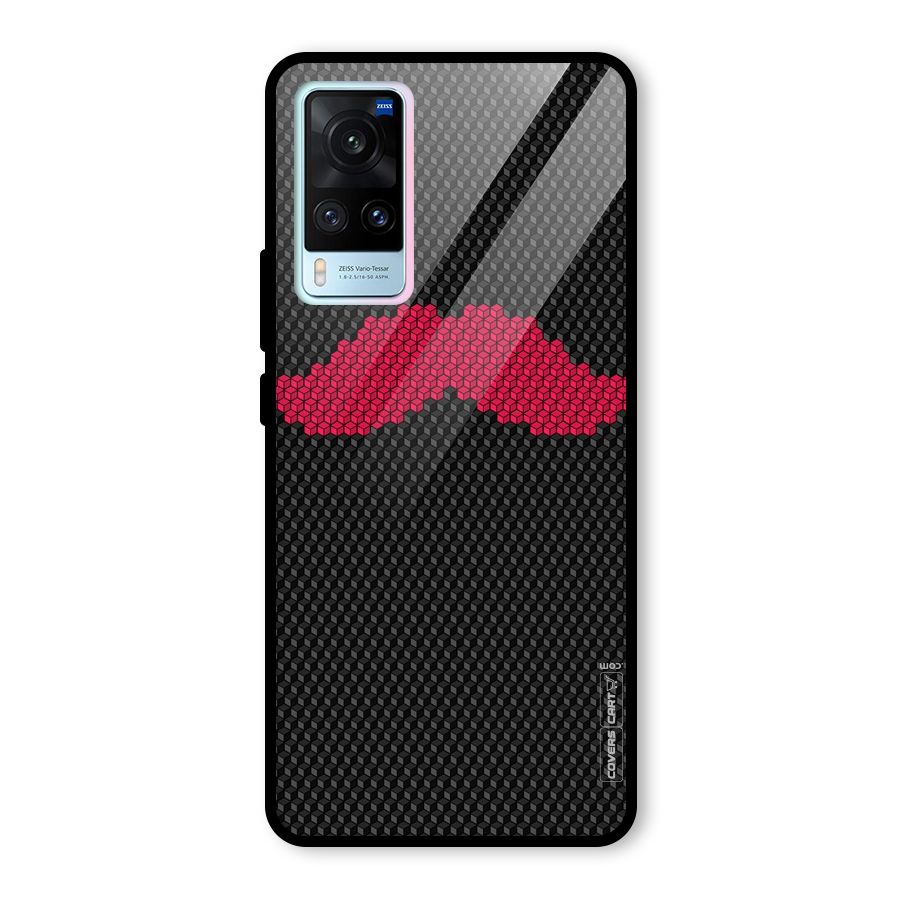 Pink Moustache Glass Back Case for Vivo X60