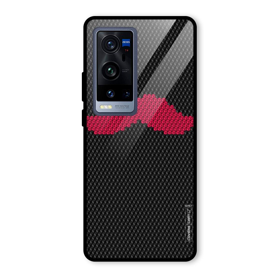 Pink Moustache Glass Back Case for Vivo X60 Pro Plus