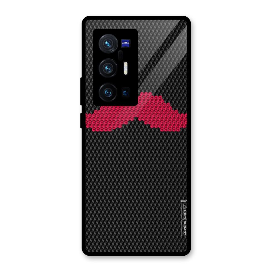 Pink Moustache Glass Back Case for Vivo X70 Pro Plus