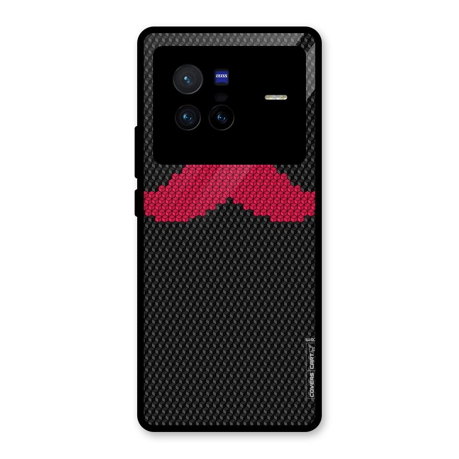 Pink Moustache Glass Back Case for Vivo X80