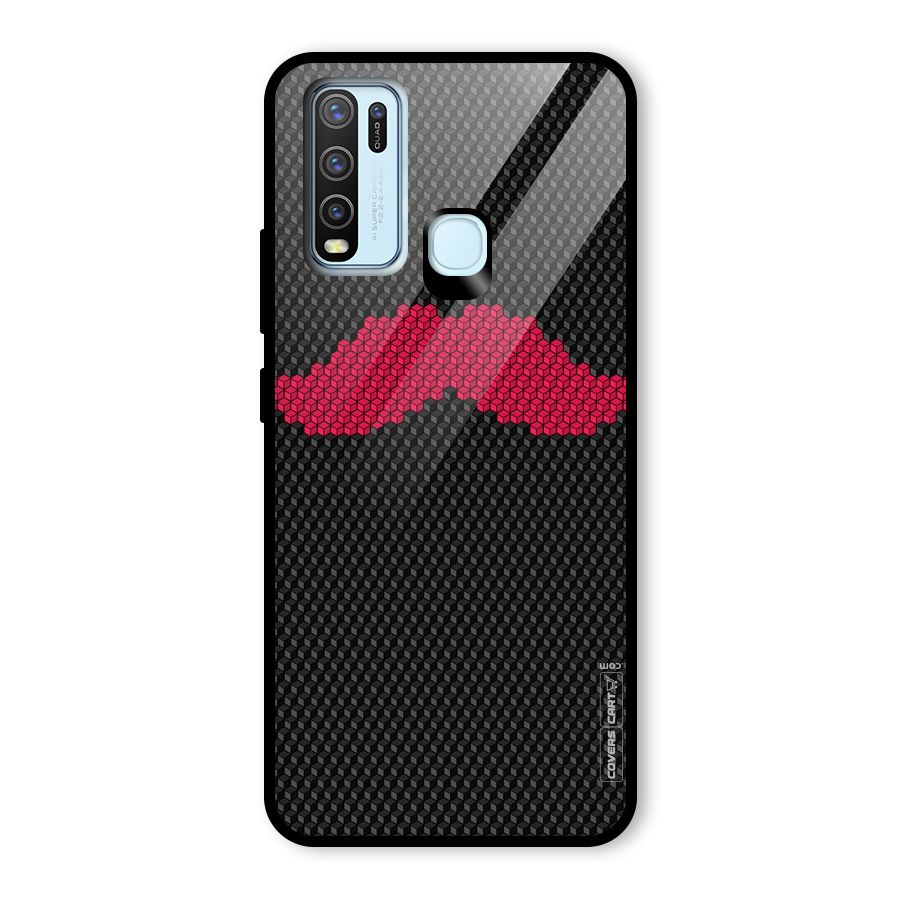 Pink Moustache Glass Back Case for Vivo Y50