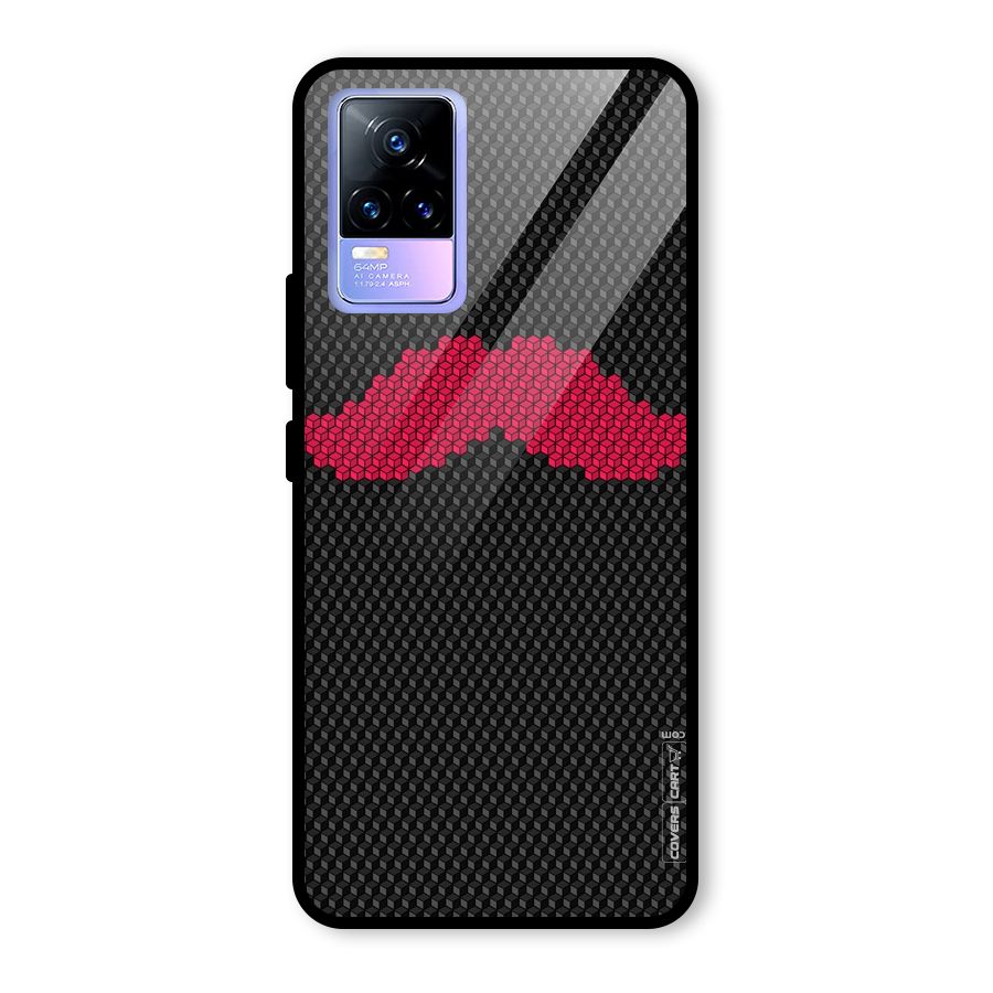 Pink Moustache Glass Back Case for Vivo Y73