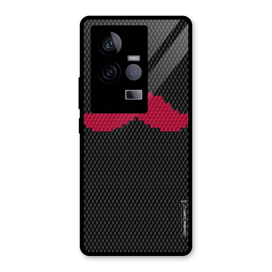 Pink Moustache Glass Back Case for Vivo iQOO 11 5G