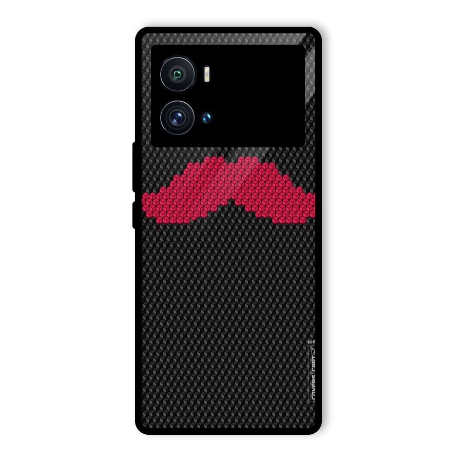 Pink Moustache Glass Back Case for Vivo iQOO 9 Pro