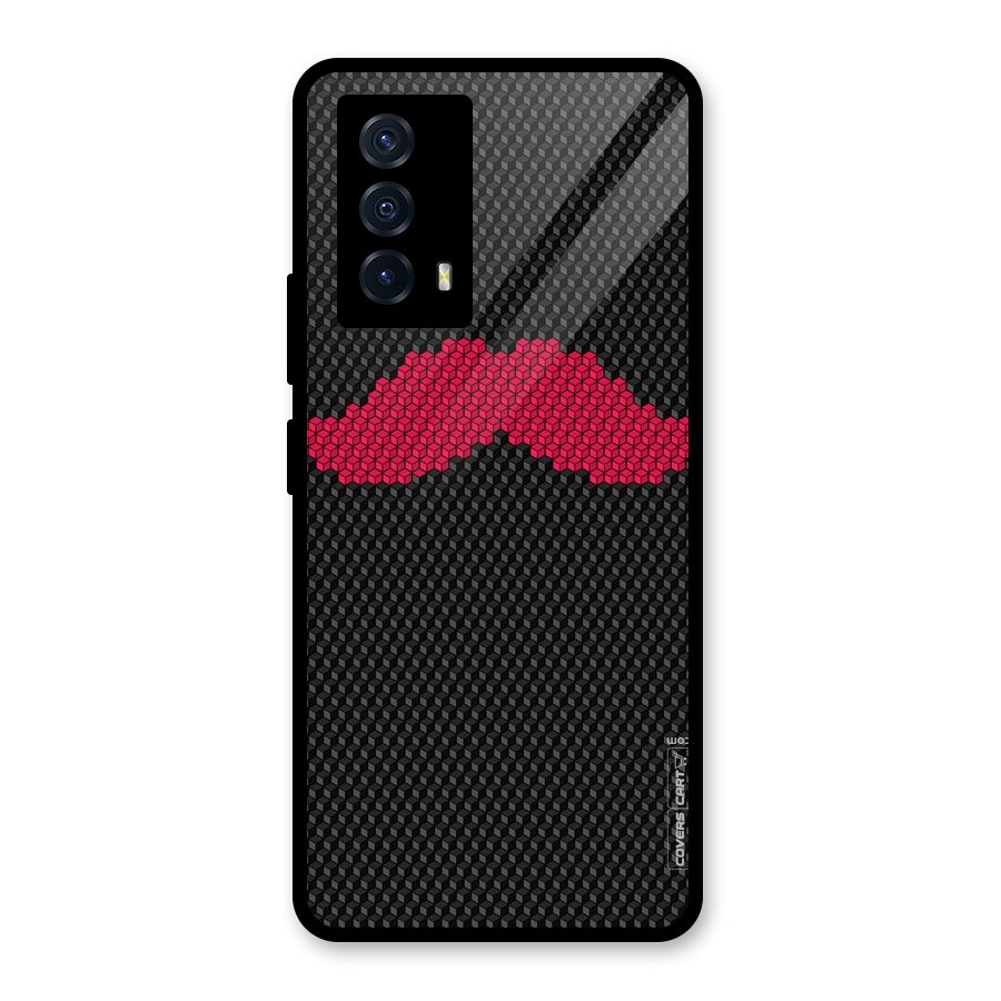 Pink Moustache Glass Back Case for Vivo iQOO Z5