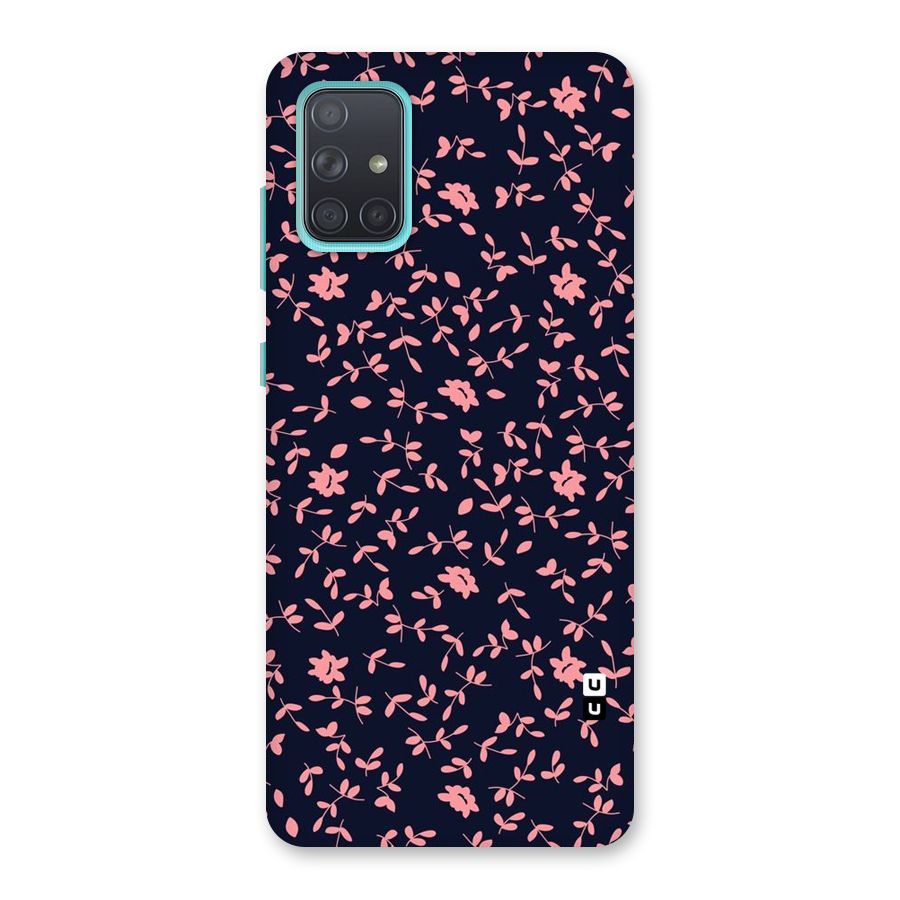 Pink Plant Design Back Case for Galaxy A71