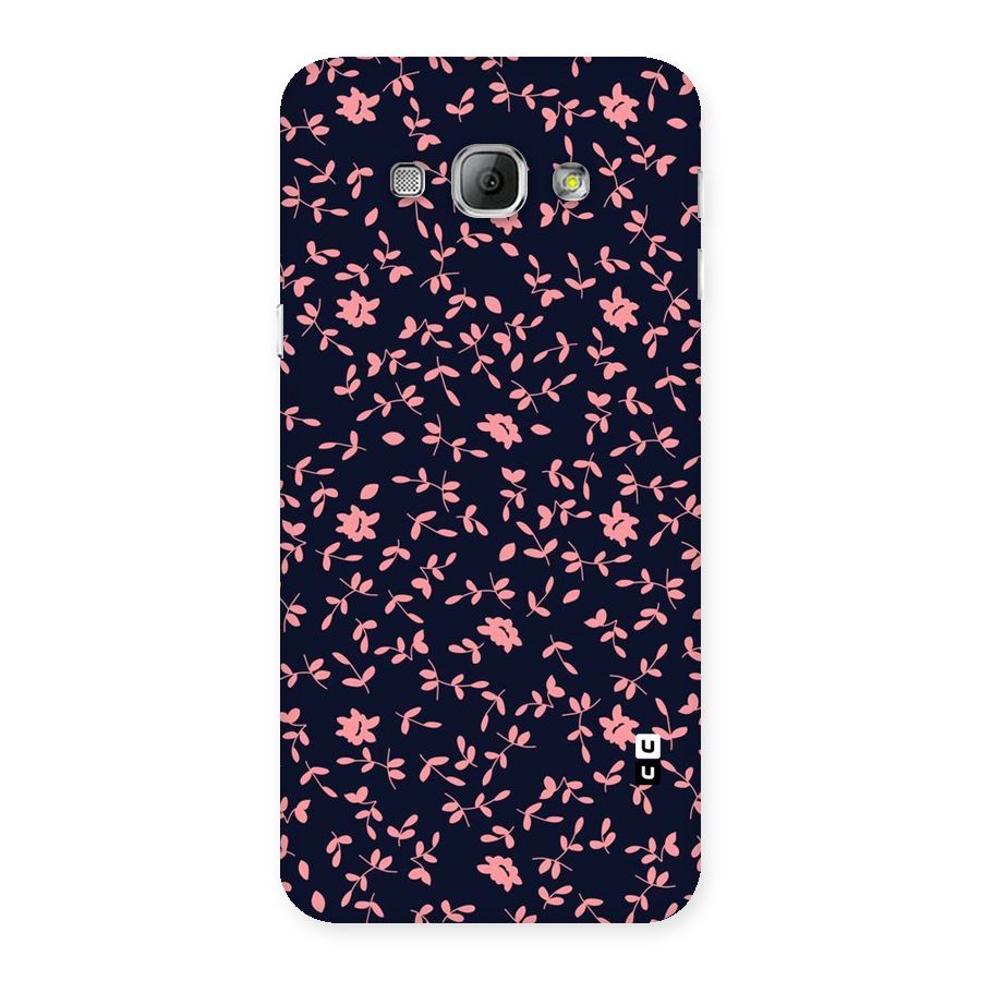 Pink Plant Design Back Case for Galaxy A8