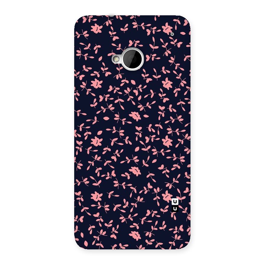 Pink Plant Design Back Case for HTC One M7