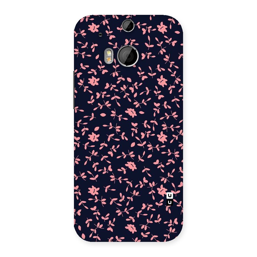 Pink Plant Design Back Case for HTC One M8