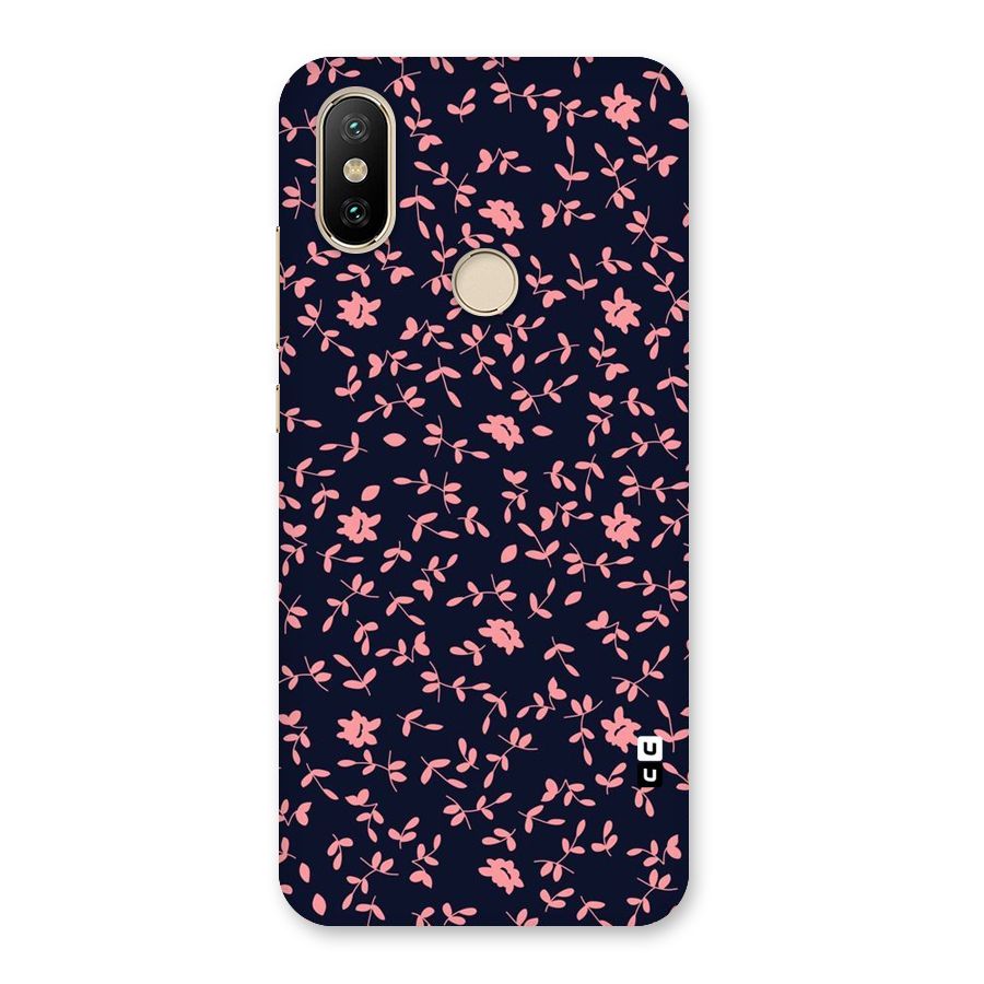 Pink Plant Design Back Case for Mi A2
