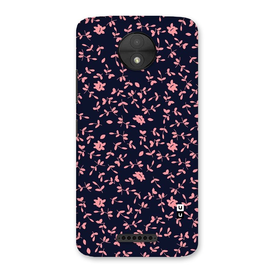 Pink Plant Design Back Case for Moto C
