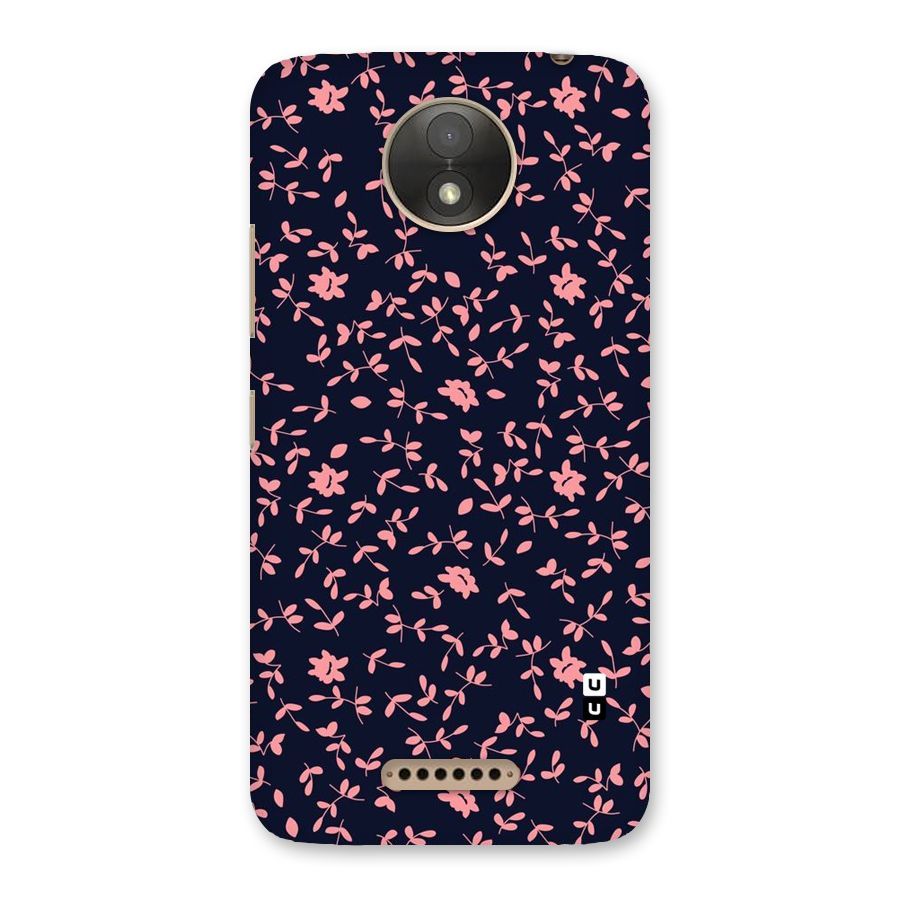 Pink Plant Design Back Case for Moto C Plus