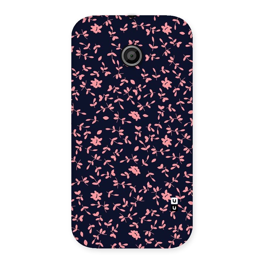 Pink Plant Design Back Case for Moto E