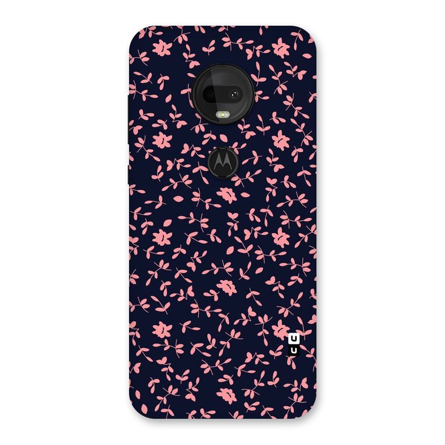 Pink Plant Design Back Case for Moto G7