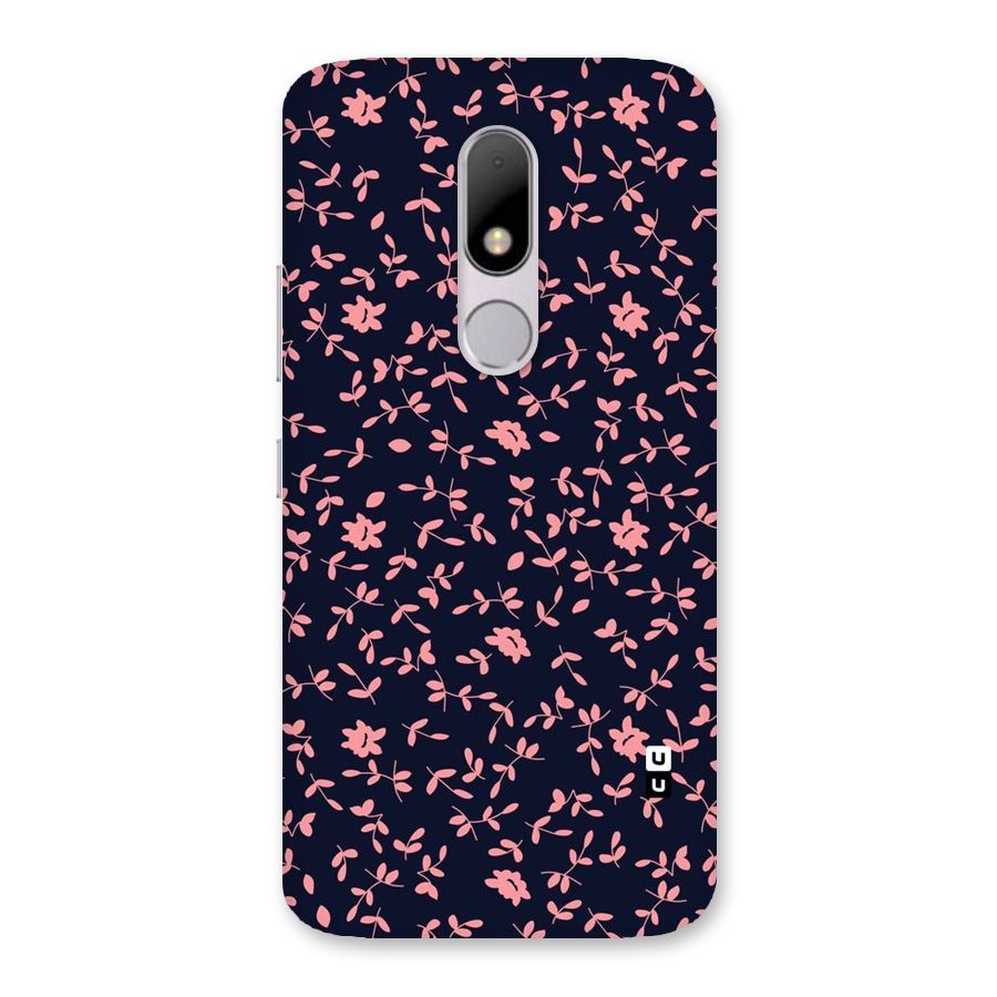Pink Plant Design Back Case for Moto M