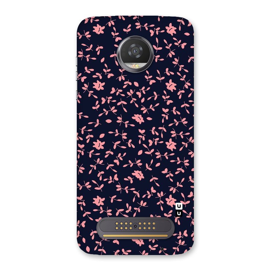 Pink Plant Design Back Case for Moto Z2 Play