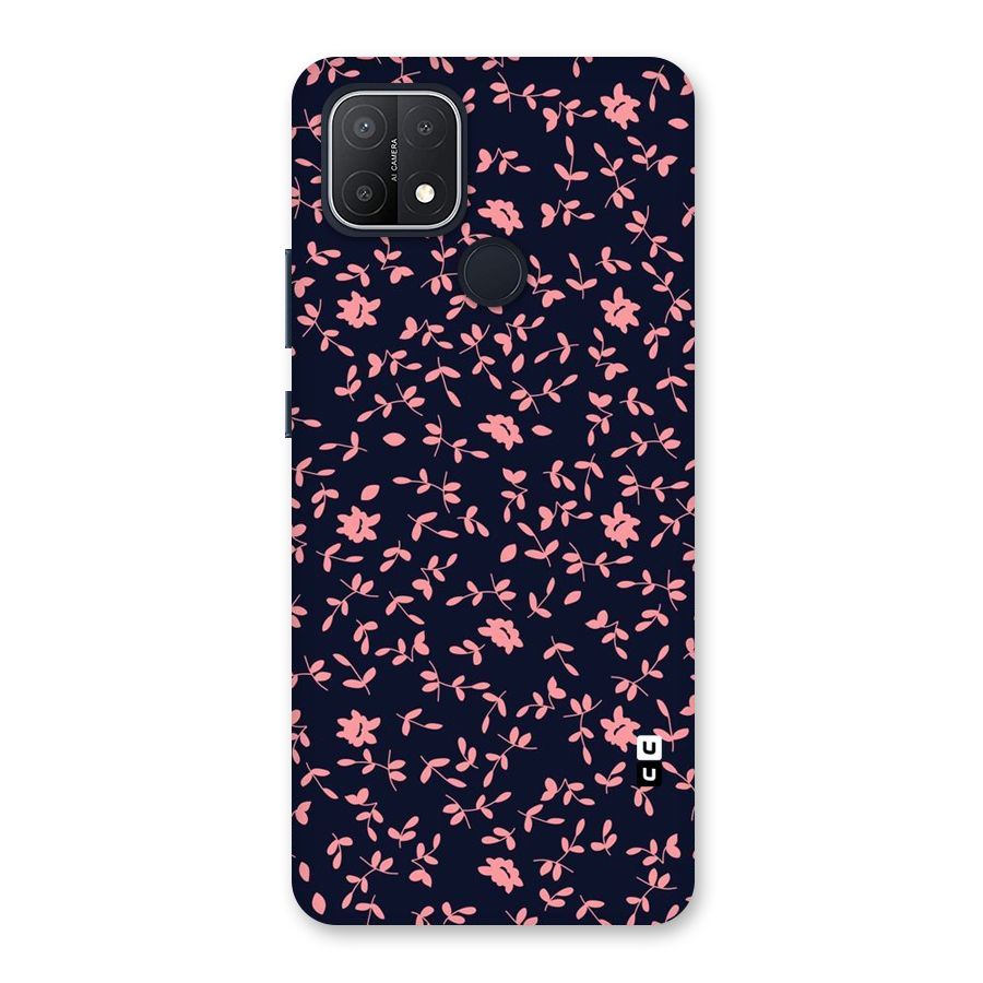 Pink Plant Design Back Case for Oppo A15