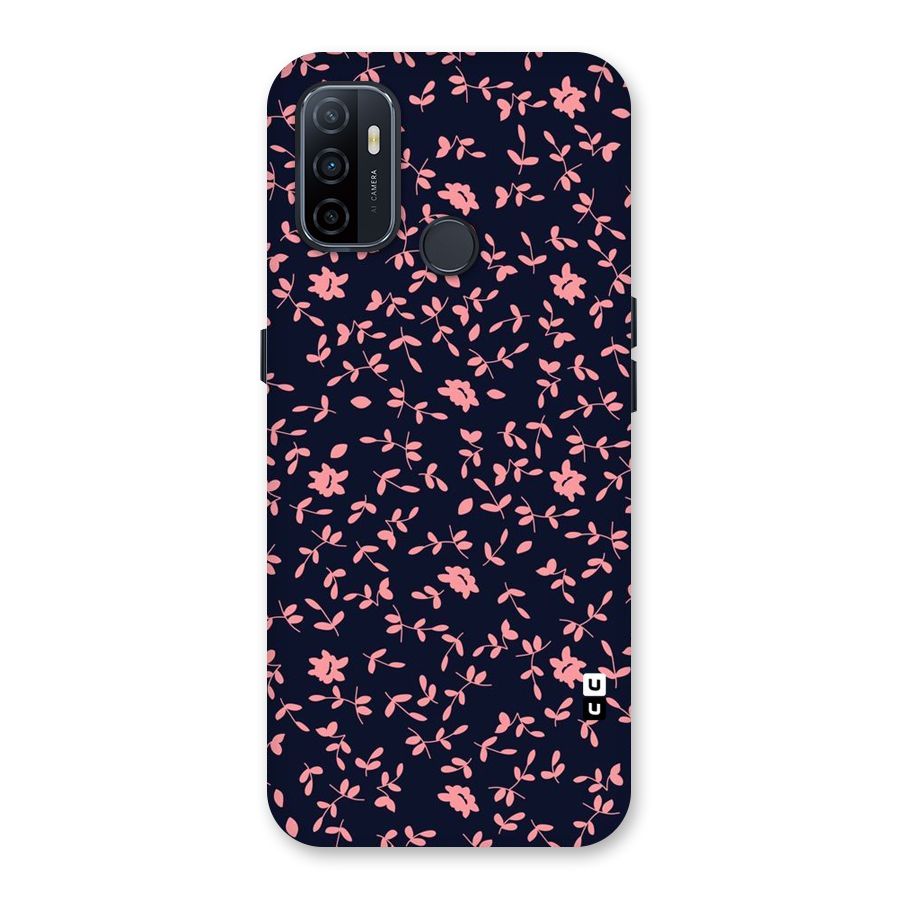 Pink Plant Design Back Case for Oppo A32