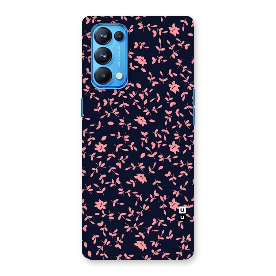 Pink Plant Design Back Case for Oppo Reno5 Pro 5G