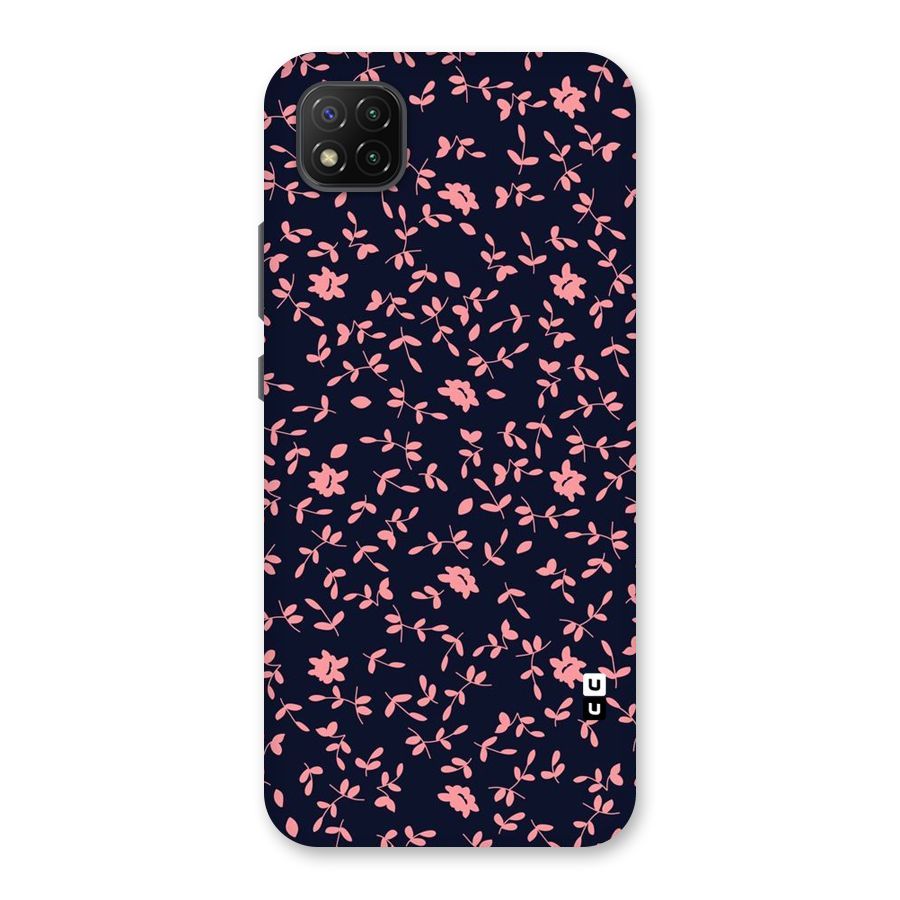 Pink Plant Design Back Case for Poco C3