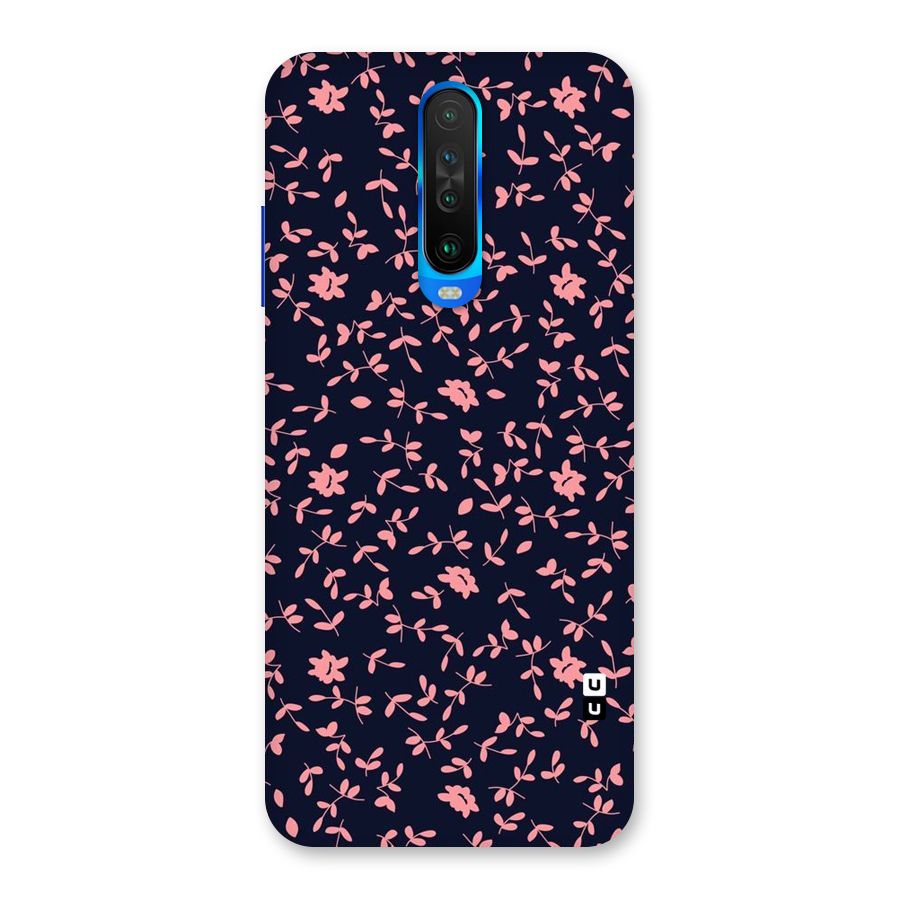 Pink Plant Design Back Case for Poco X2