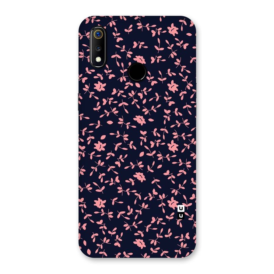 Pink Plant Design Back Case for Realme 3